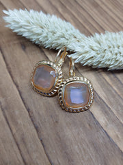 Bild in der Galerie-Ansicht anzeigen, Ohrhänger Glasstein Gold