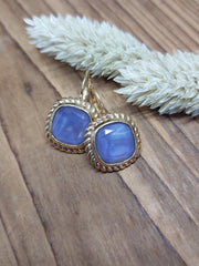 Bild in der Galerie-Ansicht anzeigen, Ohrhänger Glasstein Gold