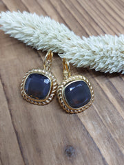 Bild in der Galerie-Ansicht anzeigen, Ohrhänger Glasstein Gold