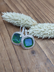 Bild in der Galerie-Ansicht anzeigen, Ohrhänger Glasstein Silber