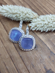 Bild in der Galerie-Ansicht anzeigen, Ohrhänger Glasstein Silber