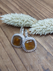 Bild in der Galerie-Ansicht anzeigen, Ohrhänger Glasstein Silber