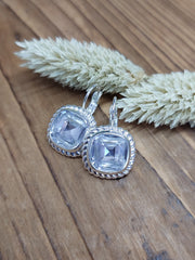 Bild in der Galerie-Ansicht anzeigen, Ohrhänger Glasstein Silber