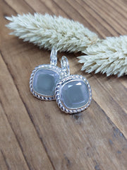 Bild in der Galerie-Ansicht anzeigen, Ohrhänger Glasstein Silber