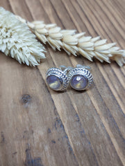 Bild in der Galerie-Ansicht anzeigen, Ohrstecker Glasstein Silber