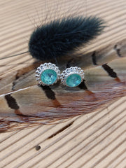 Bild in der Galerie-Ansicht anzeigen, Ohrstecker silber mit Glasstein