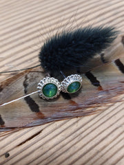 Bild in der Galerie-Ansicht anzeigen, Ohrstecker silber mit Glasstein