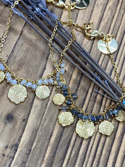 Bild in der Galerie-Ansicht anzeigen, Armkette Muschel mit Stein