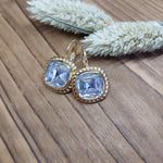 Bild in der Galerie-Ansicht anzeigen, Ohrhänger Glasstein Gold
