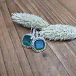 Bild in der Galerie-Ansicht anzeigen, Ohrhänger Glasstein Silber
