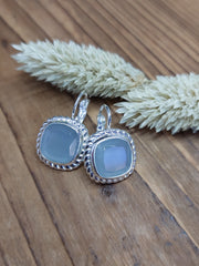 Bild in der Galerie-Ansicht anzeigen, Ohrhänger Glasstein Silber
