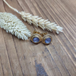 Bild in der Galerie-Ansicht anzeigen, Ohrstecker Glasstein Gold
