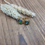 Bild in der Galerie-Ansicht anzeigen, Ohrstecker Glasstein Gold
