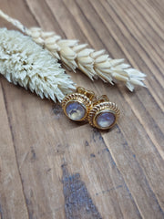 Bild in der Galerie-Ansicht anzeigen, Ohrstecker Glasstein Gold
