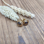 Bild in der Galerie-Ansicht anzeigen, Ohrstecker Glasstein Gold
