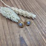 Bild in der Galerie-Ansicht anzeigen, Ohrstecker Glasstein Gold
