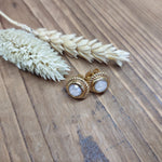 Bild in der Galerie-Ansicht anzeigen, Ohrstecker Glasstein Gold
