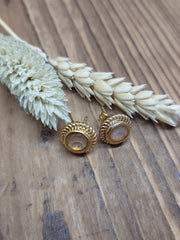 Bild in der Galerie-Ansicht anzeigen, Ohrstecker Glasstein Gold
