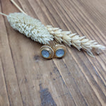 Bild in der Galerie-Ansicht anzeigen, Ohrstecker Glasstein Gold
