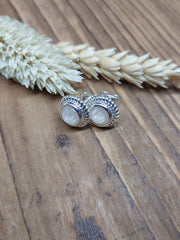 Bild in der Galerie-Ansicht anzeigen, Ohrstecker Glasstein Silber
