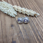 Bild in der Galerie-Ansicht anzeigen, Ohrstecker Glasstein Silber
