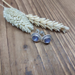 Bild in der Galerie-Ansicht anzeigen, Ohrstecker Glasstein Silber
