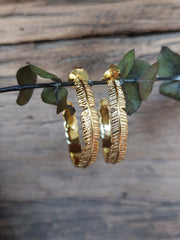 Bild in der Galerie-Ansicht anzeigen, Creolen Feder
