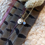 Bild in der Galerie-Ansicht anzeigen, Halskette Charms Plakette White
