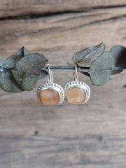 Bild in der Galerie-Ansicht anzeigen, Ohrhänger Glasstein Silber